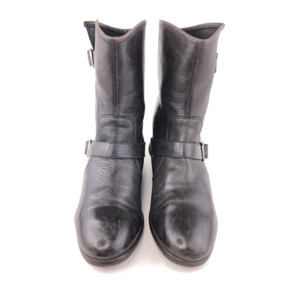 UGG Frances Antiqued Leather Pull on Moto Boots 8 - Picture 5 of 14